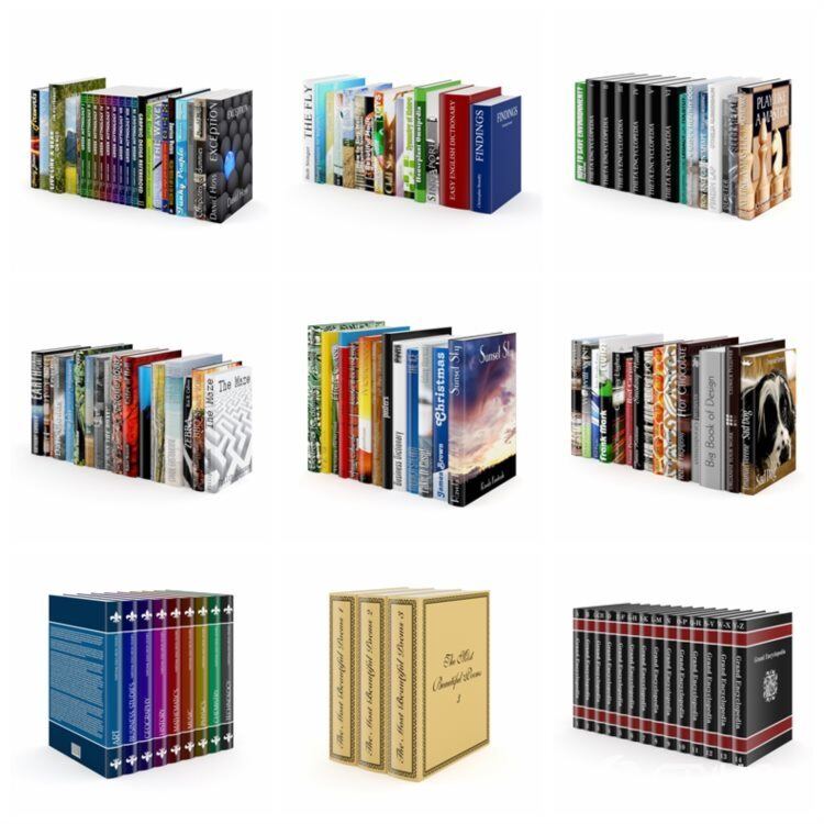 CGAxis第23卷书籍杂志3D模型 CGAxis Models Volume 23 Books