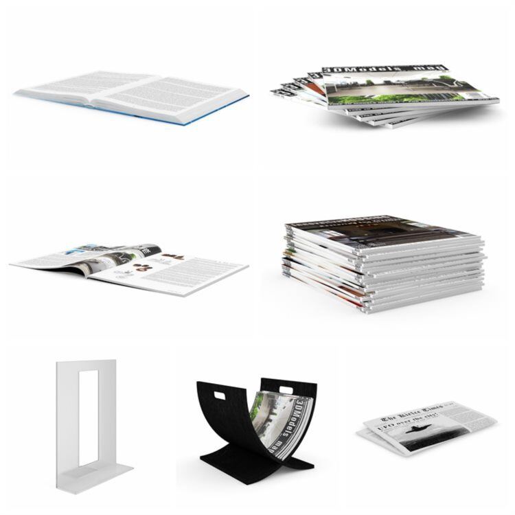 CGAxis第23卷书籍杂志3D模型 CGAxis Models Volume 23 Books