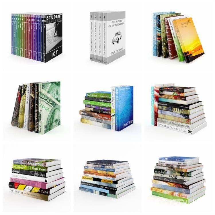 CGAxis第23卷书籍杂志3D模型 CGAxis Models Volume 23 Books