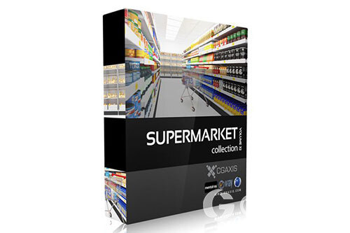 CGAxis第32卷超市货架商品3D模型 CGAxis Models Volume 32 Supermarket