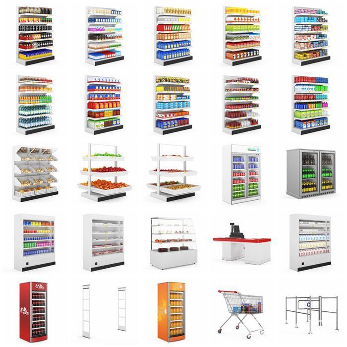 CGAxis第32卷超市货架商品3D模型 CGAxis Models Volume 32 Supermarket