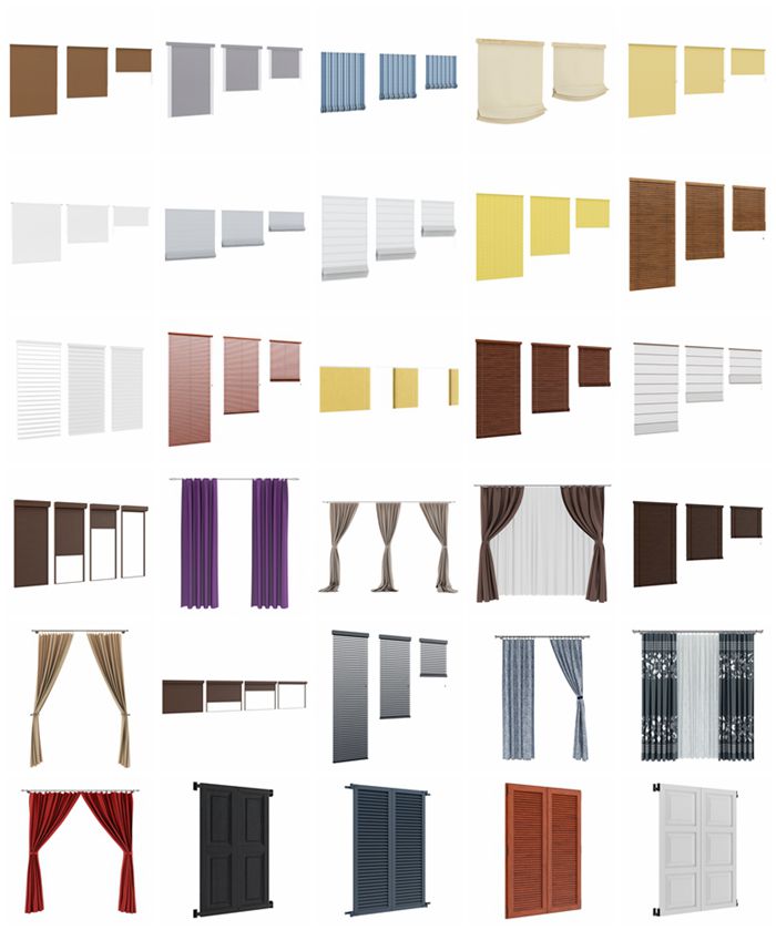 CGAxis第47卷百叶窗3D模型 CGAxis Models Volume 47 3D Blinds