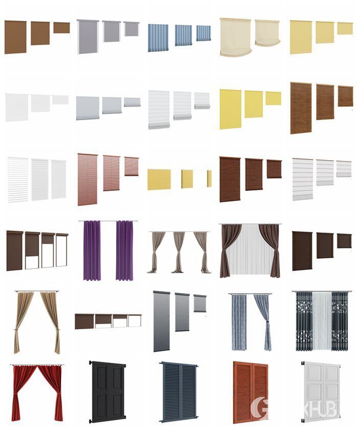 CGAxis第47卷百叶窗3D模型 CGAxis Models Volume 47 3D Blinds