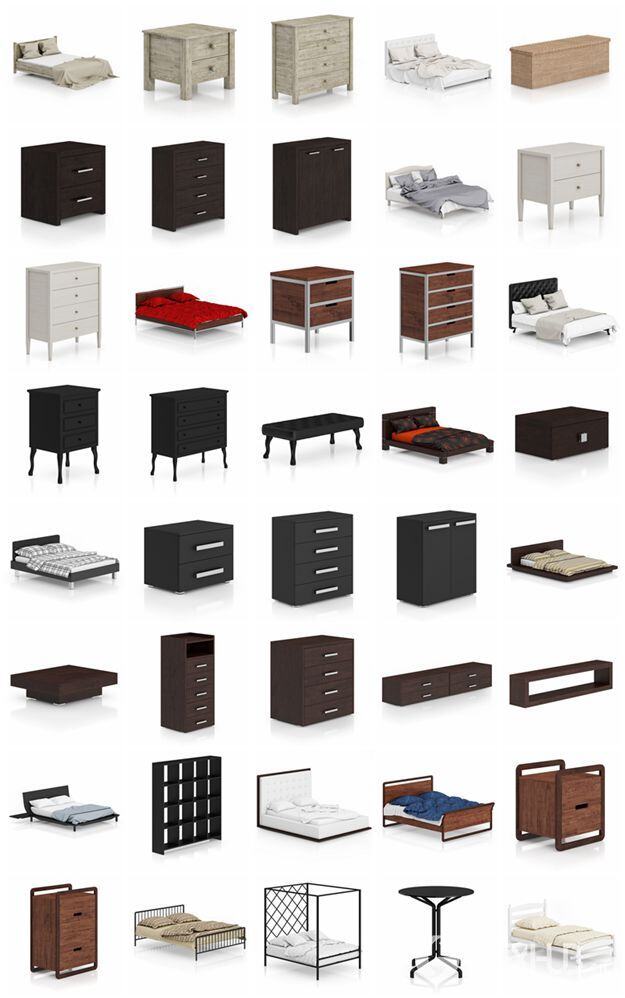 CGAxis第49卷卧室3D模型 CGAxis Models Volume 49 3D Bedrooms II