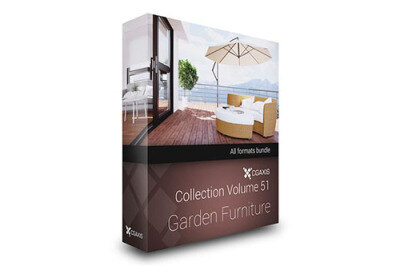 CGAxis第51卷花园家具3D模型 CGAxis Models Volume 51 3D Garden Furniture