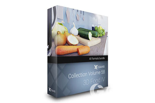 CGAxis第58卷食品3D模型 3D Food IV - CGAxis Collection Volume 58