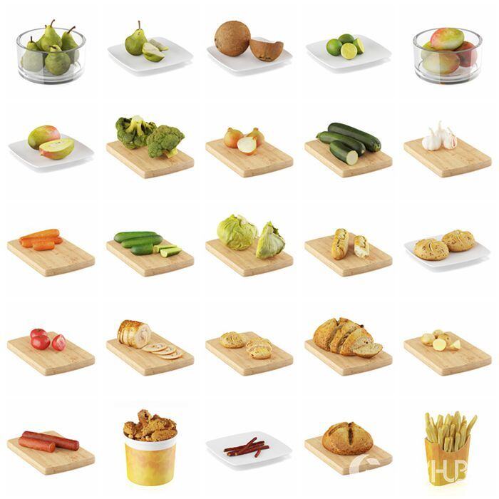 CGAxis第58卷食品3D模型 3D Food IV - CGAxis Collection Volume 58