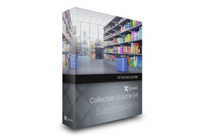 CGAxis第64卷超市货架3D模型 CGAxis Models Volume 64 Supermarket III