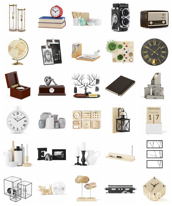 CGAxis第65卷装饰摆设3D模型 CGAxis Models Volume 65 Gadgets II