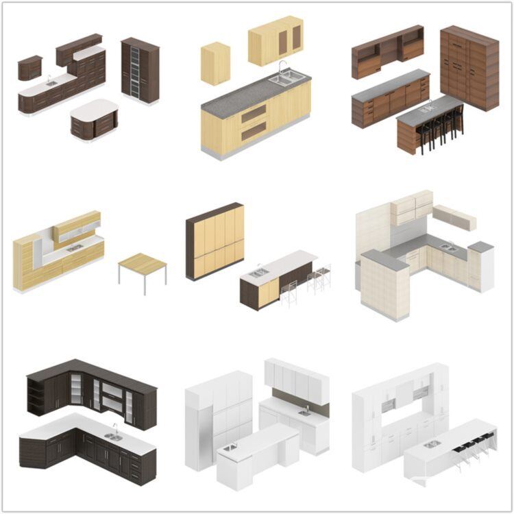 CGAxis第86卷厨房橱柜3D模型 CGAxis Models Volume 86 Kitchen Furniture