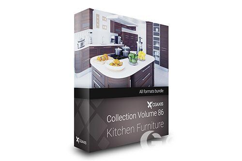 CGAxis第86卷厨房橱柜3D模型 CGAxis Models Volume 86 Kitchen Furniture
