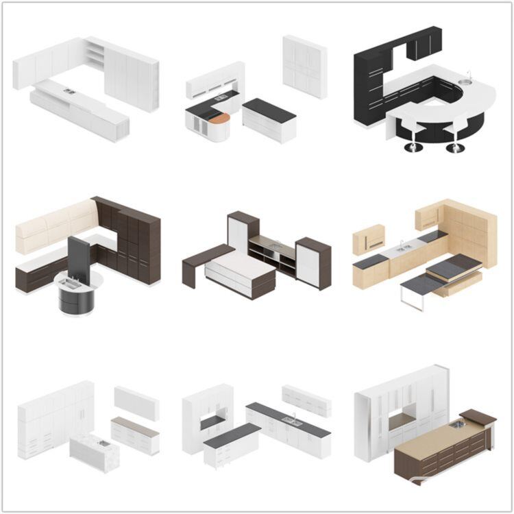 CGAxis第86卷厨房橱柜3D模型 CGAxis Models Volume 86 Kitchen Furniture