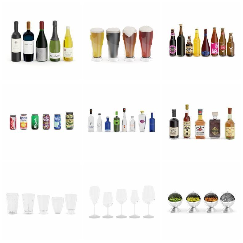 CGAxis第87卷酒吧器具3D模型 CGAxis Models Volume 87 Bar Equipment