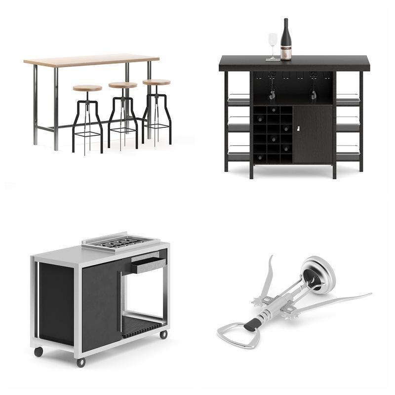 CGAxis第87卷酒吧器具3D模型 CGAxis Models Volume 87 Bar Equipment