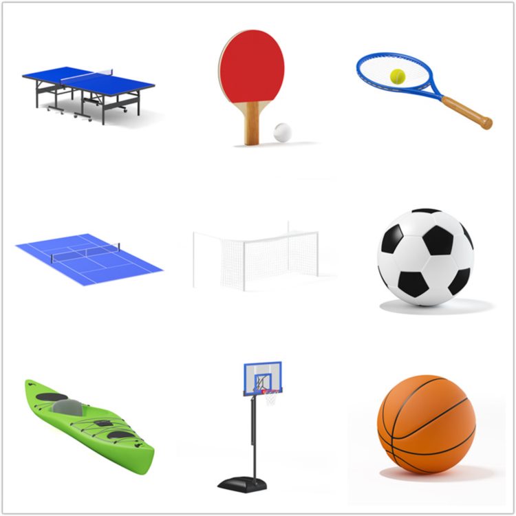 CGAxis第88卷运动器材3D模型 Sport Equipment 3D Models Collection - Volume 88