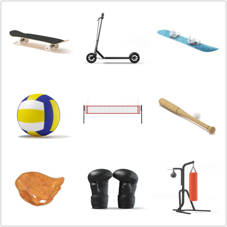 CGAxis第88卷运动器材3D模型 Sport Equipment 3D Models Collection - Volume 88