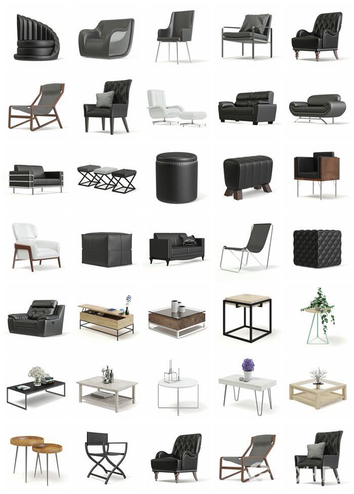 CGAxis第97卷家具3D模型 Furniture 3D Models Collection - Volume 97