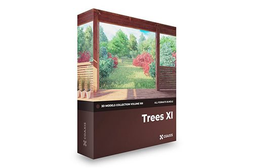CGAxis第100卷树3D模型 Trees 3D Models Collection - Volume 100