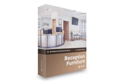 CGAxis第102卷前台接待家具3D模型 Reception Furniture 3D Models Collection – Volume 102