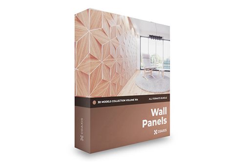 CGAxis三维墙板3D立体墙壁 Wall Panels 3D Models Collection - Volume 104