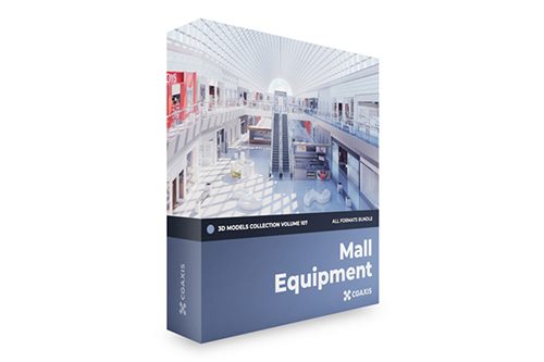 CGAxis商场设备3D模型 Mall Equipment 3D Models Collection - Volume 107