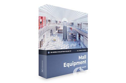 CGAxis商场设备3D模型 Mall Equipment 3D Models Collection - Volume 107