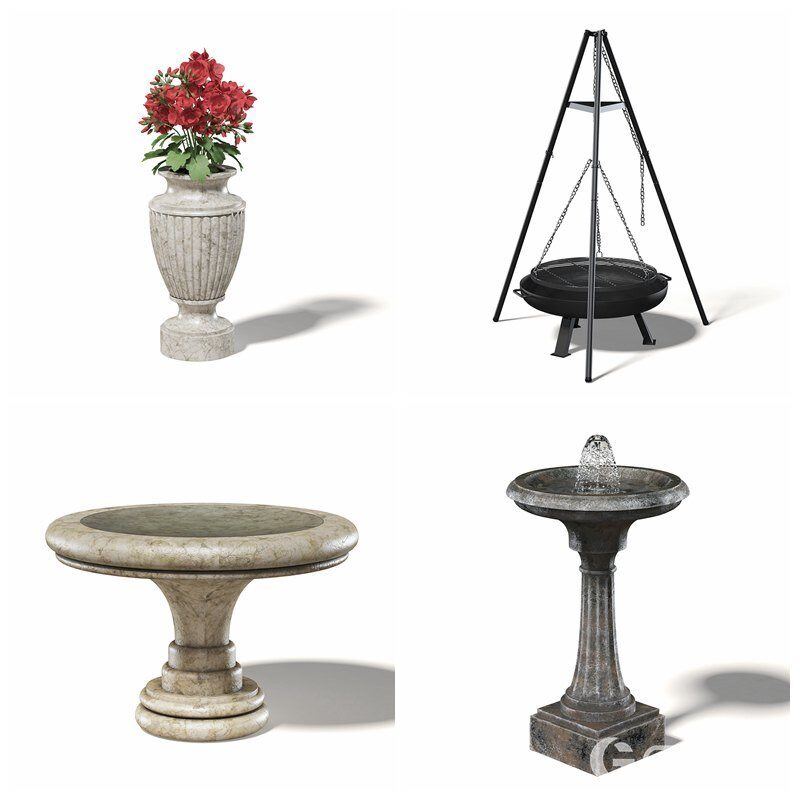 CGAxis花园装饰3dmax模型 Garden Decorations 3D Models Collection - Volume 108
