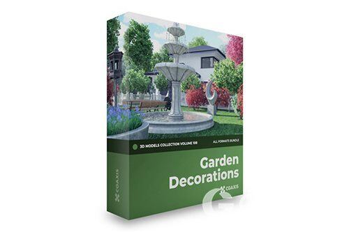 CGAxis花园装饰3dmax模型 Garden Decorations 3D Models Collection - Volume 108