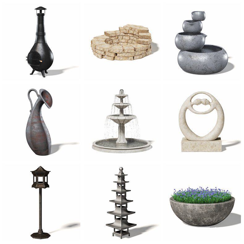 CGAxis花园装饰3dmax模型 Garden Decorations 3D Models Collection - Volume 108