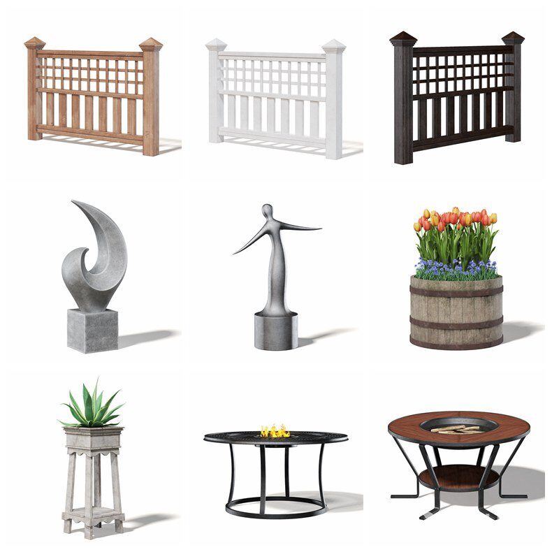 CGAxis花园装饰3dmax模型 Garden Decorations 3D Models Collection - Volume 108