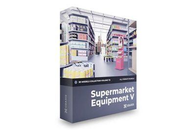 CGAxis超市设备货架3D模型 Supermarket Equipment V Collection Volume 112