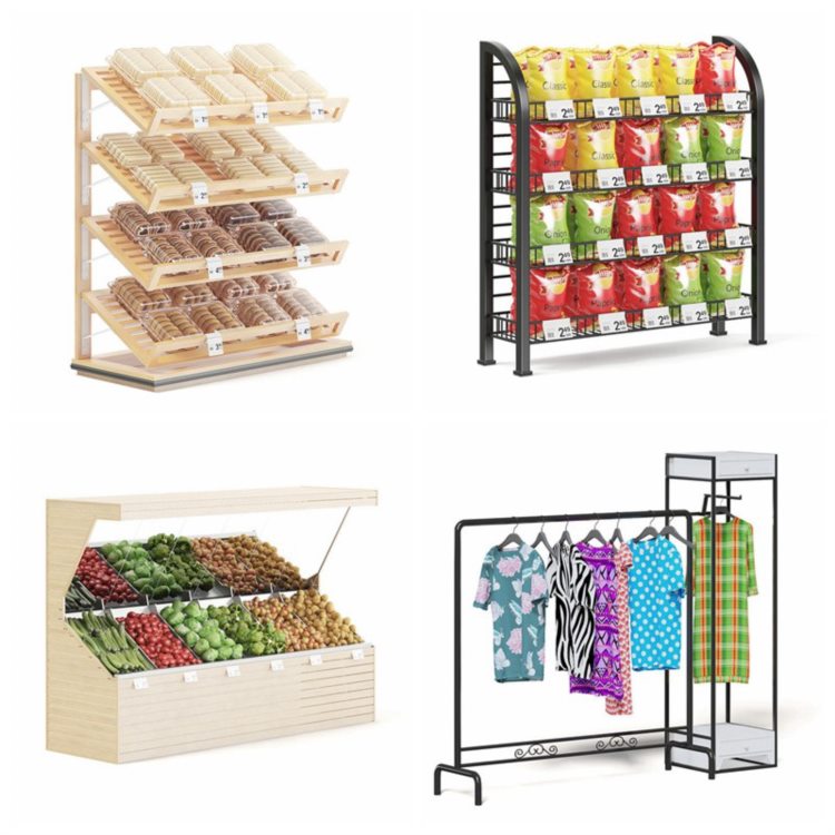 CGAxis超市设备货架3D模型 Supermarket Equipment V Collection Volume 112