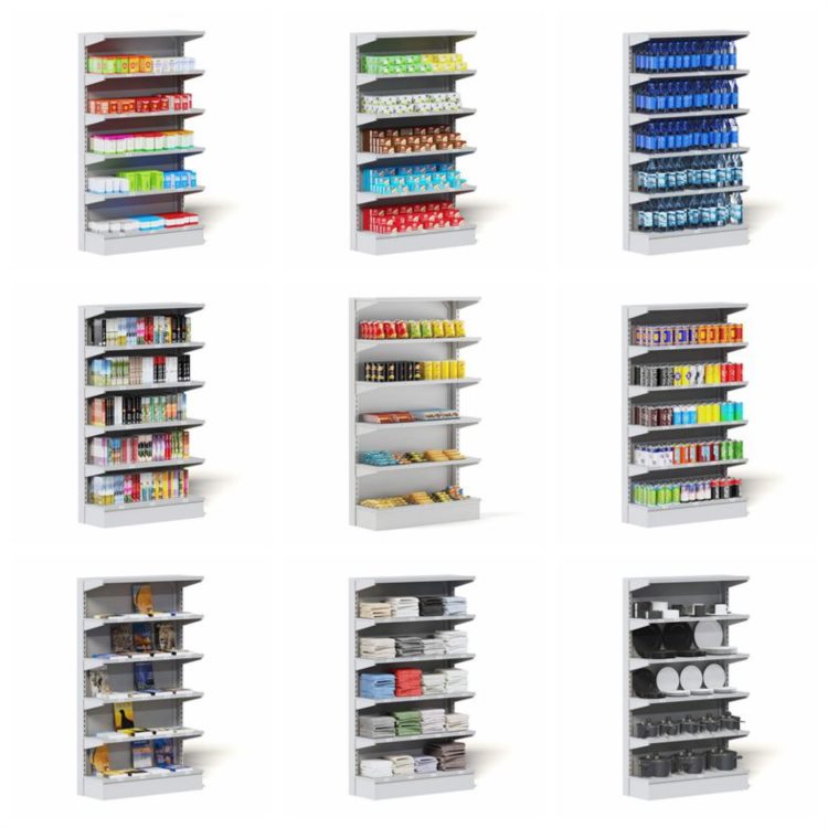 CGAxis超市设备货架3D模型 Supermarket Equipment V Collection Volume 112
