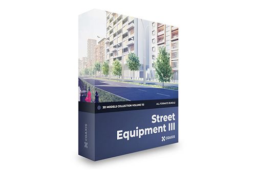 CGAxis街道设备3D模型 Street Equipment 3D Models Collection - Volume 113