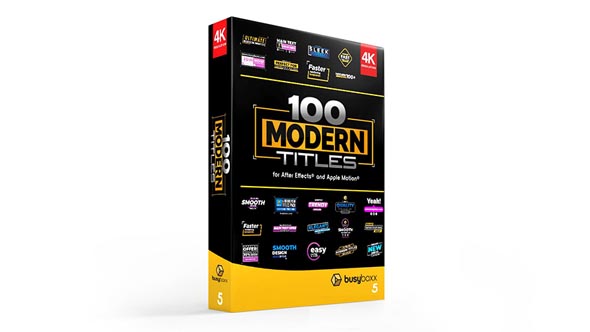 100组现代简约动感标题预设 BusyBoxx - V05 Modern Titles