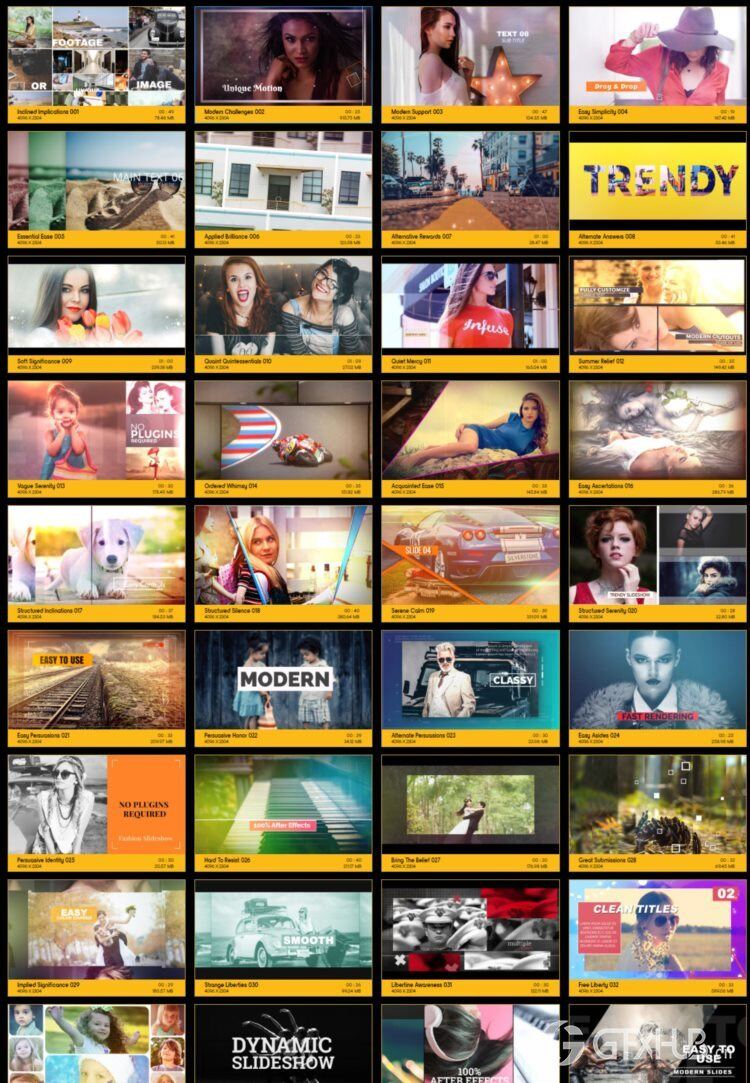 100个流畅时尚的视频幻灯片AE模板 BusyBoxx - V07 Modern Slideshow