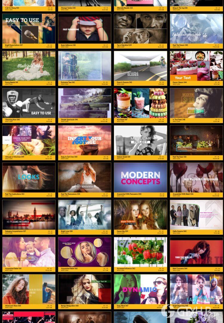 100个流畅时尚的视频幻灯片AE模板 BusyBoxx - V07 Modern Slideshow