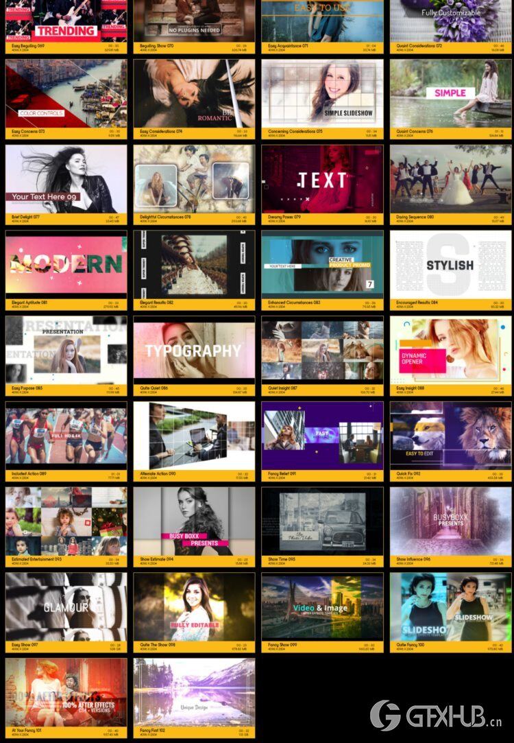 100个流畅时尚的视频幻灯片AE模板 BusyBoxx - V07 Modern Slideshow