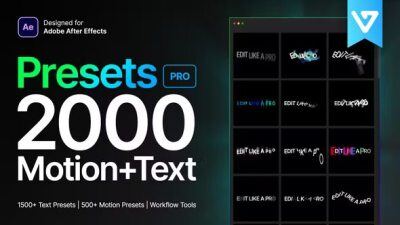2000种LOGO文字标题动画预设 Videohive – Presets Pro