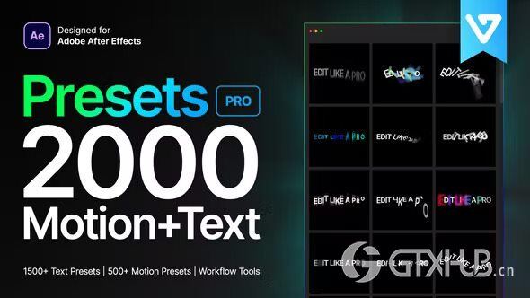 2000种LOGO文字标题动画预设 Videohive - Presets Pro