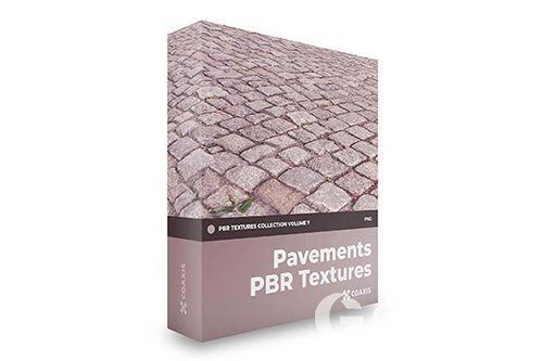 100个PBR混凝土石材砖块高清人行道无缝贴图 CGAxis Pavements PBR Textures Vol.7