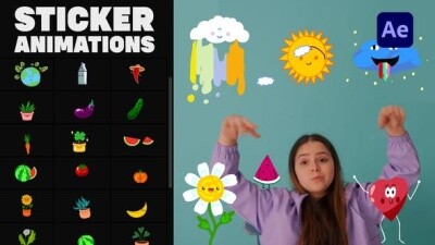 可爱卡通手绘综艺贴纸动画 Nature Emoji Stickers Animations