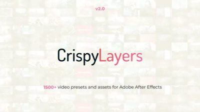 1500种视频包装转场粒子光效图形视觉特效预设 CrispyLayers 2.0