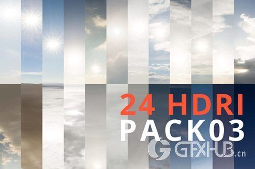 24个高动态范围HDRi360º全景天空 3DCollective – REAL LIGHT 24 HDRI PRO PACK 03