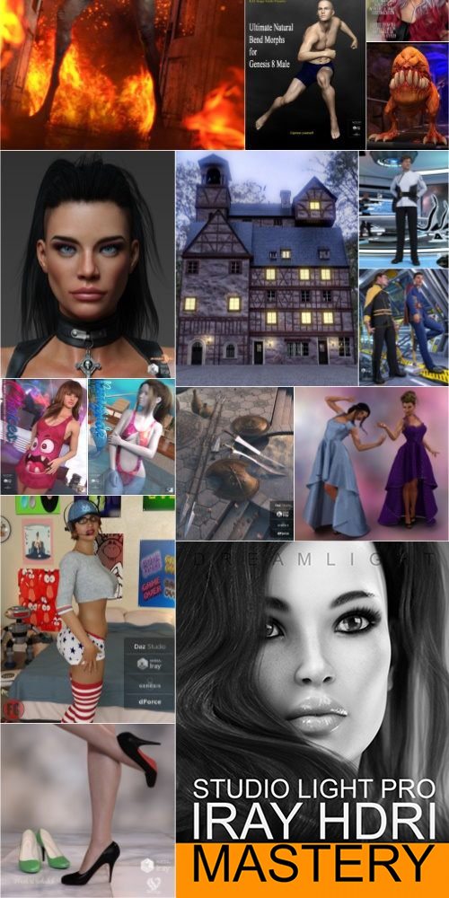 Daz3D Poser 模型合集 Daz3D Poser Bundle 4 January 2020