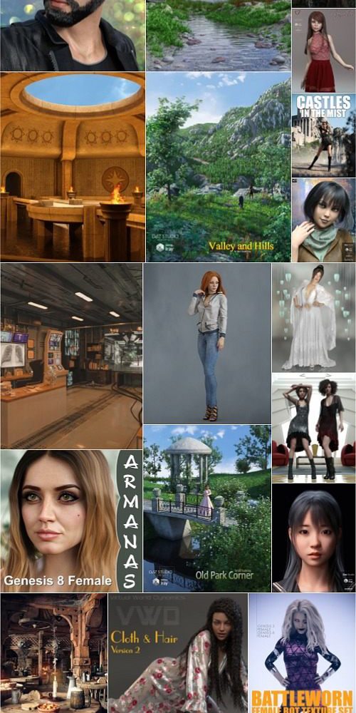 Daz3D Poser 模型合集 Daz3D Poser Bundle 6 January 2020