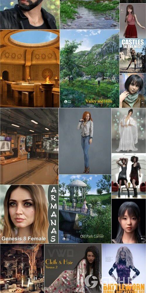 Daz3D Poser 模型合集 Daz3D Poser Bundle 6 January 2020