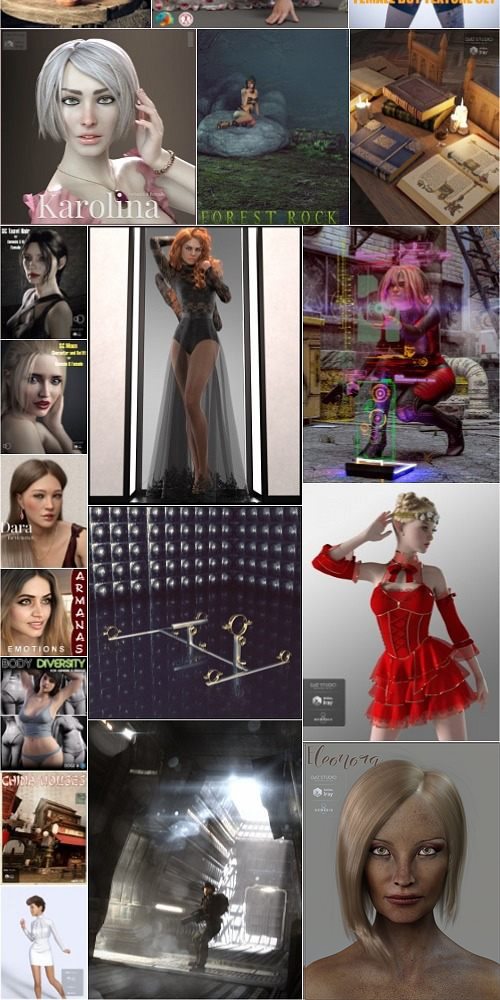 Daz3D Poser 模型合集 Daz3D Poser Bundle 6 January 2020