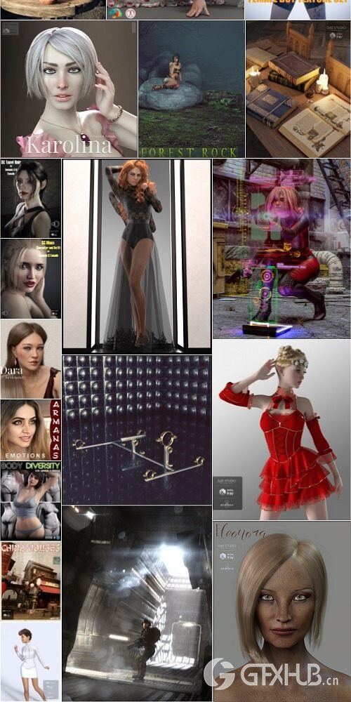 Daz3D Poser 模型合集 Daz3D Poser Bundle 6 January 2020