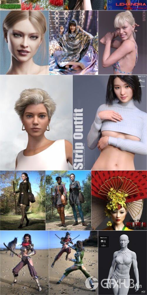 Daz3D Poser 模型合集 Daz3D Poser Bundle 7 January 2020
